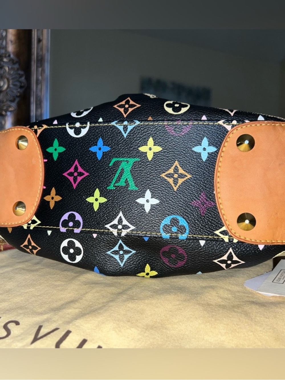 Louis Vuitton Black Multicolor Monogram Judy pm Chain Shoulder Bag with Vachetta - Picture 2 of 6